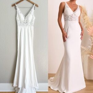 Remarkably Romantic White Sheer Mesh Beaded Maxi Dress